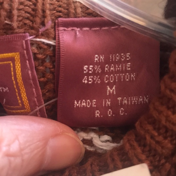 WORTHINGTON Vintage White Polka Dot Ramie Cotton Knit Shirt Short Sleeve Sweater - Picture 9 of 13